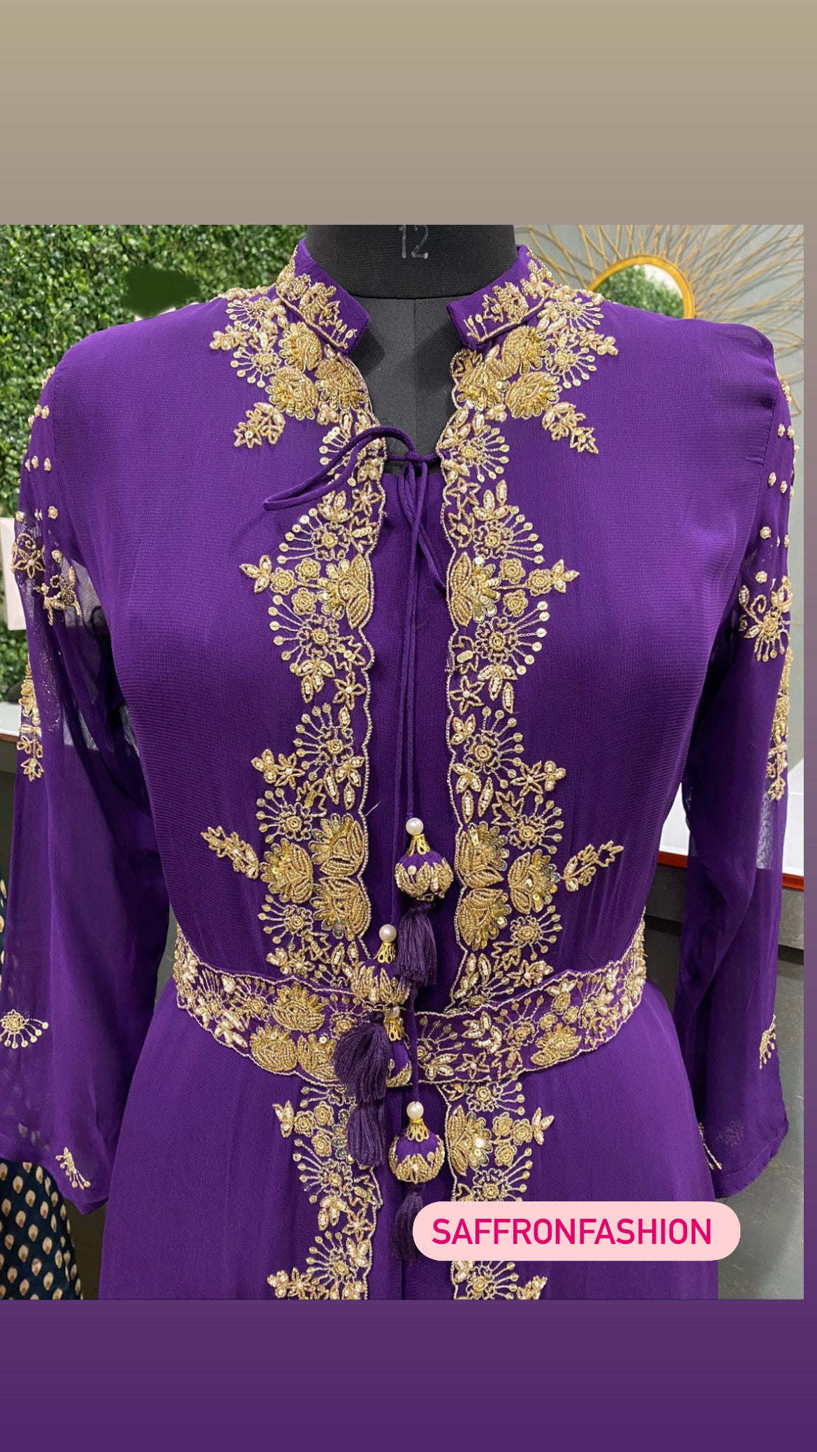 Purple sangeet dress - Saffronfashionindia