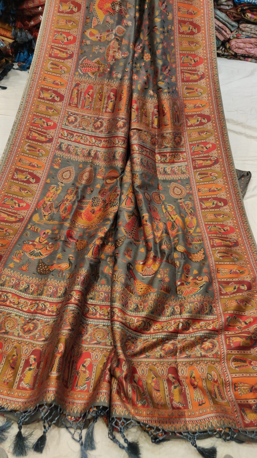 Beautiful woven traditional Kani saree - Saffronfashionindia