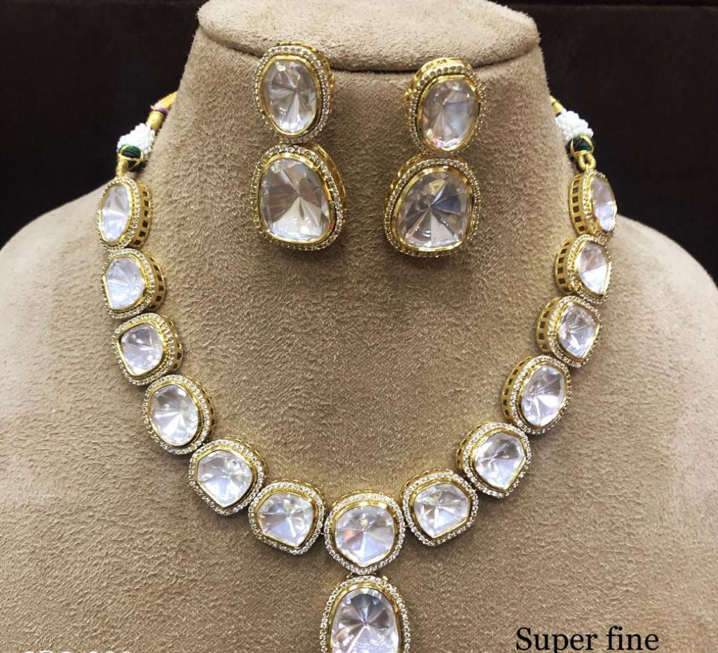 Navesha polki necklace - Saffronfashionindia