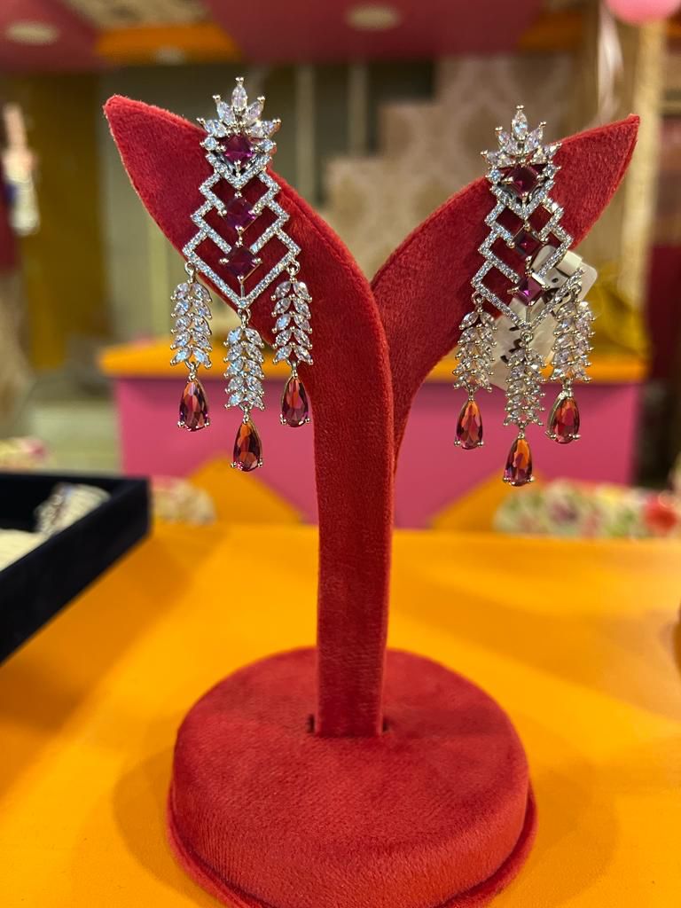 Vinisha cocktail earrings - Saffronfashionindia