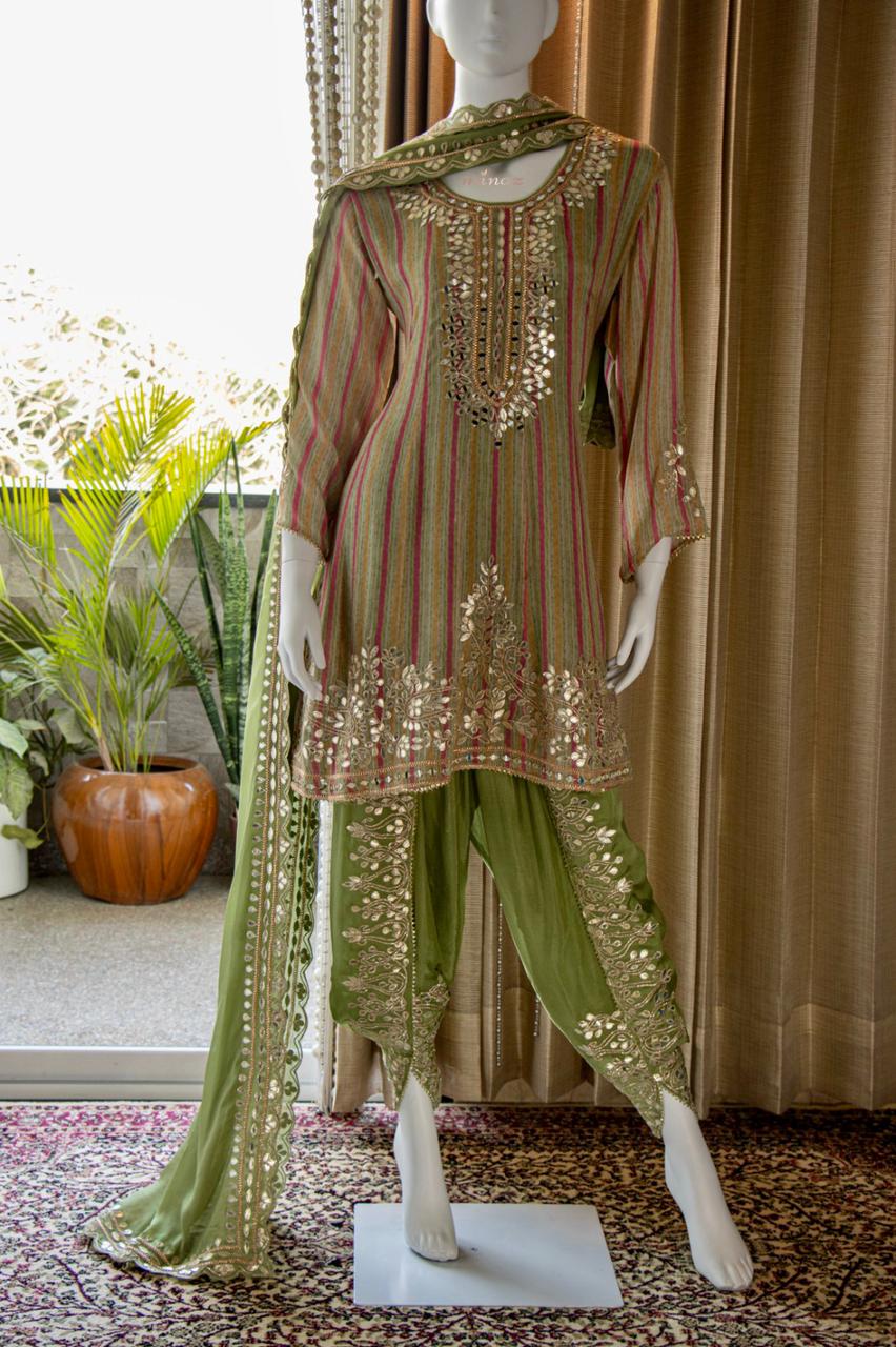 Lisa Anarkali dhoti dress - Saffronfashionindia