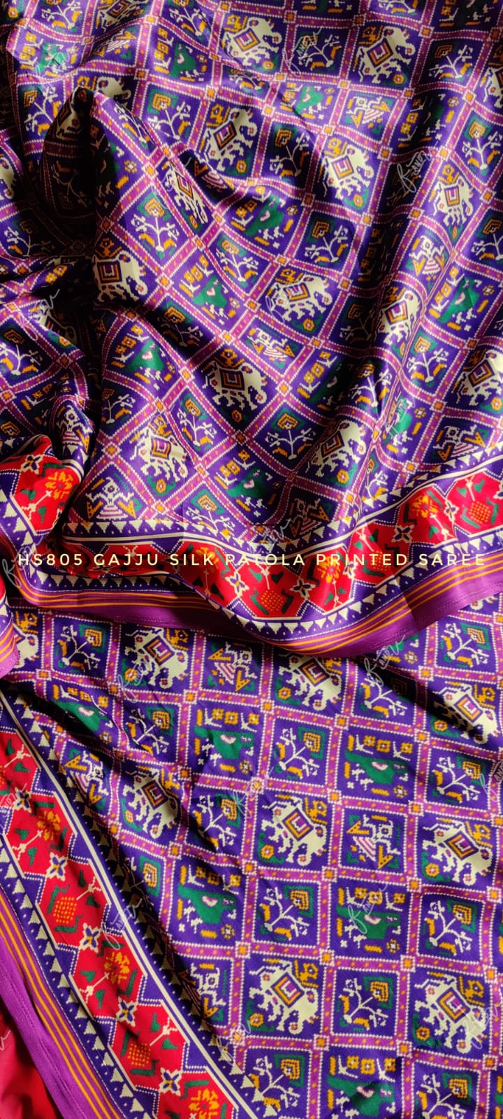 Purplish lavender gajji silk saree - Saffronfashionindia
