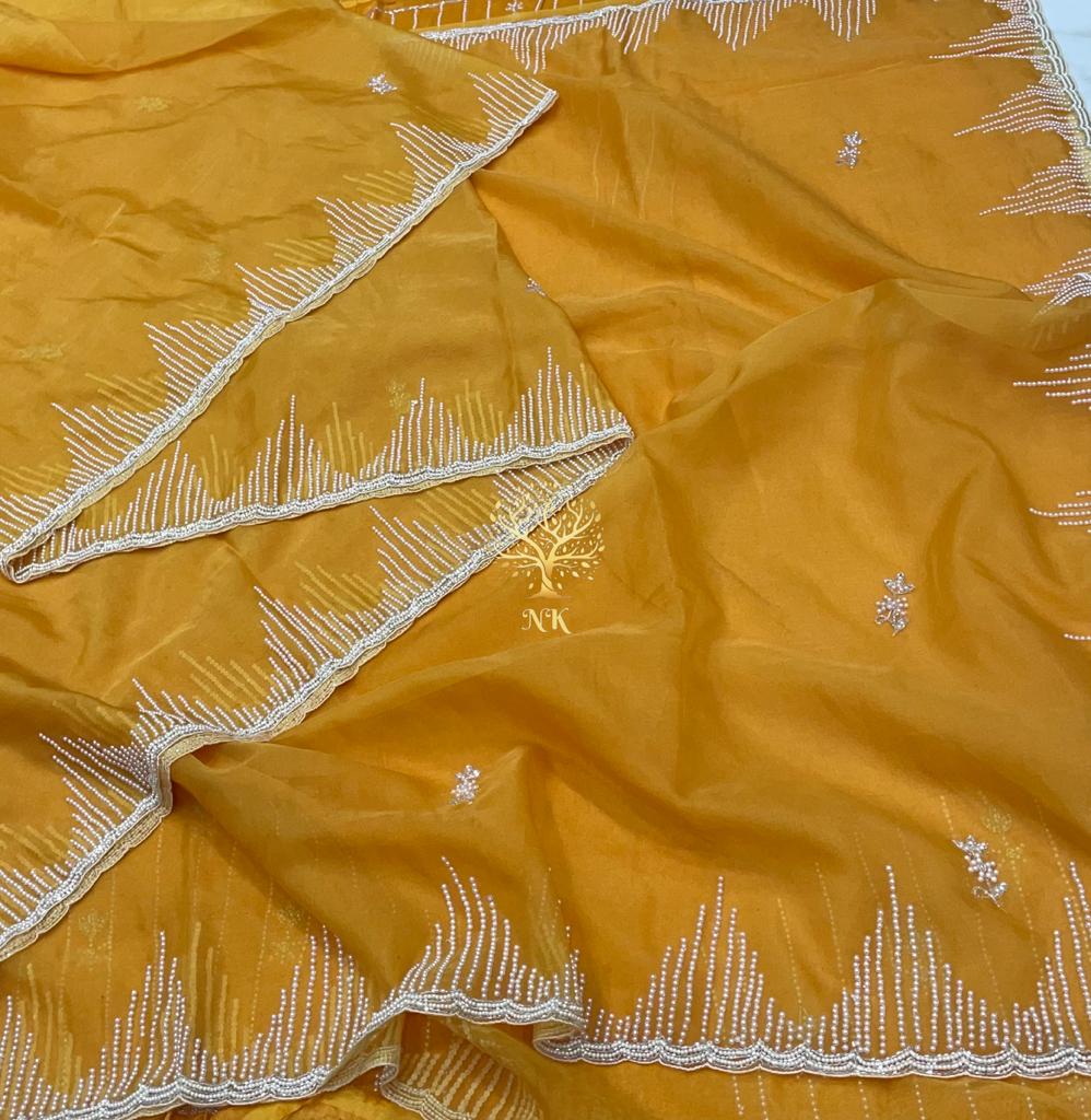 Madhurima soft organza saree - Saffronfashionindia