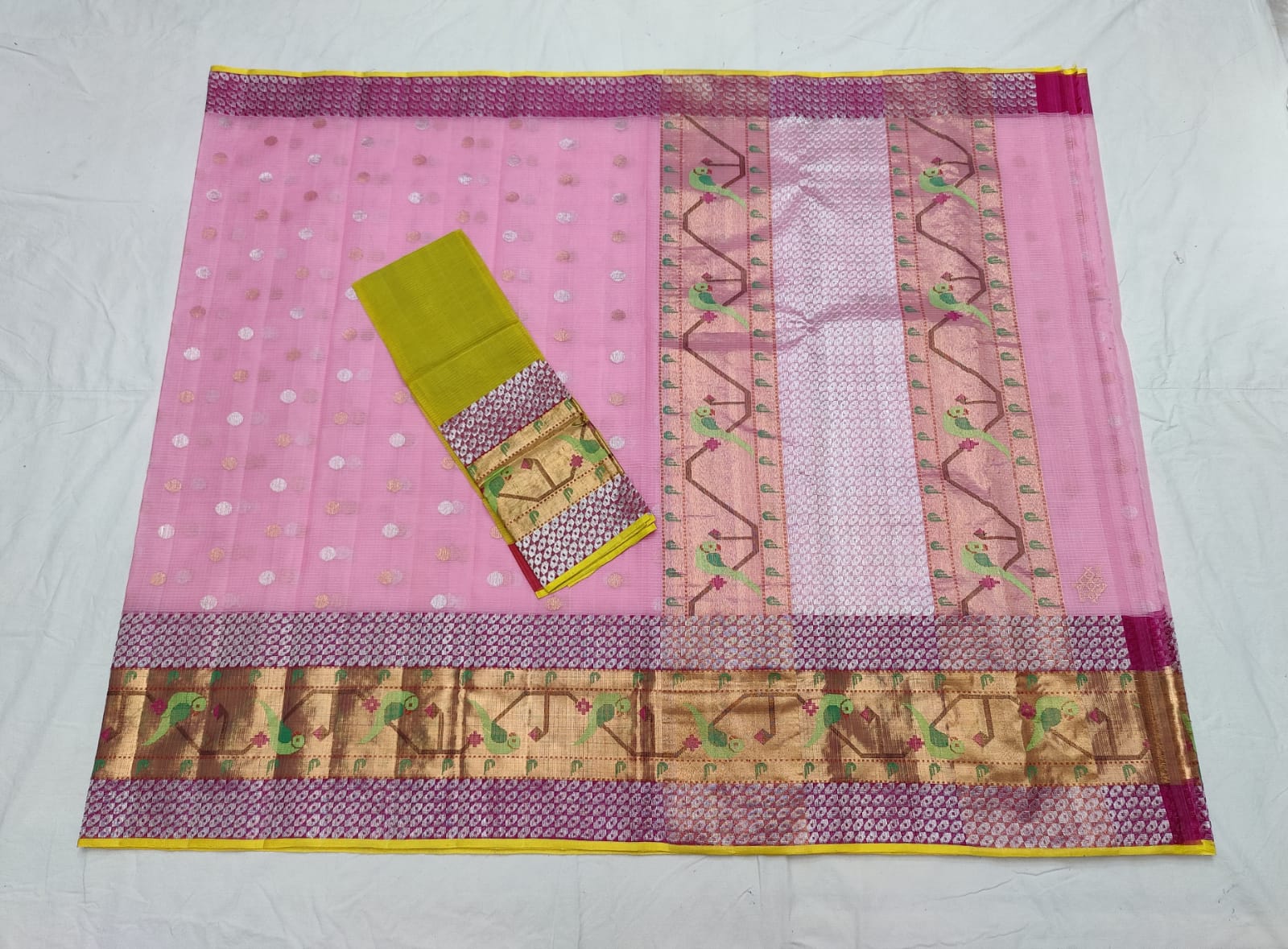 Pinkilla kota zari saree - Saffronfashionindia