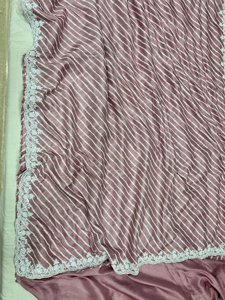 Pearl jarkan saree - Saffronfashionindia
