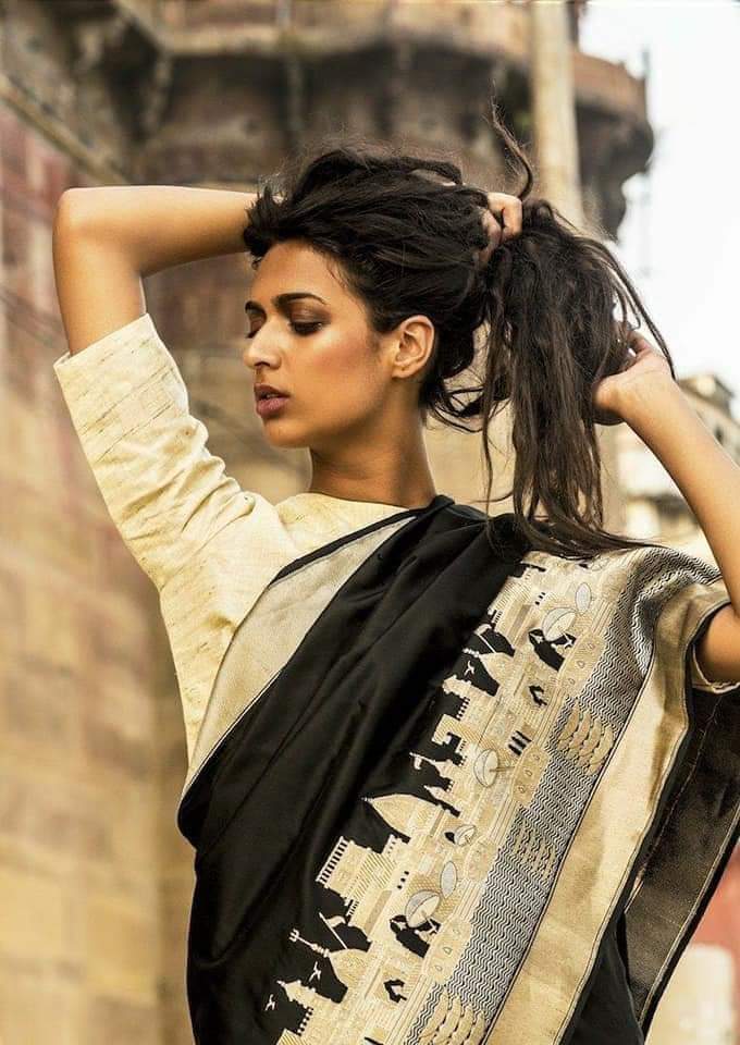 Gangaghat Katan silk saree - Saffronfashionindia