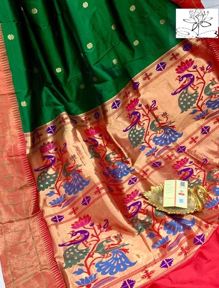Danish Paithani inspired saree - Saffronfashionindia