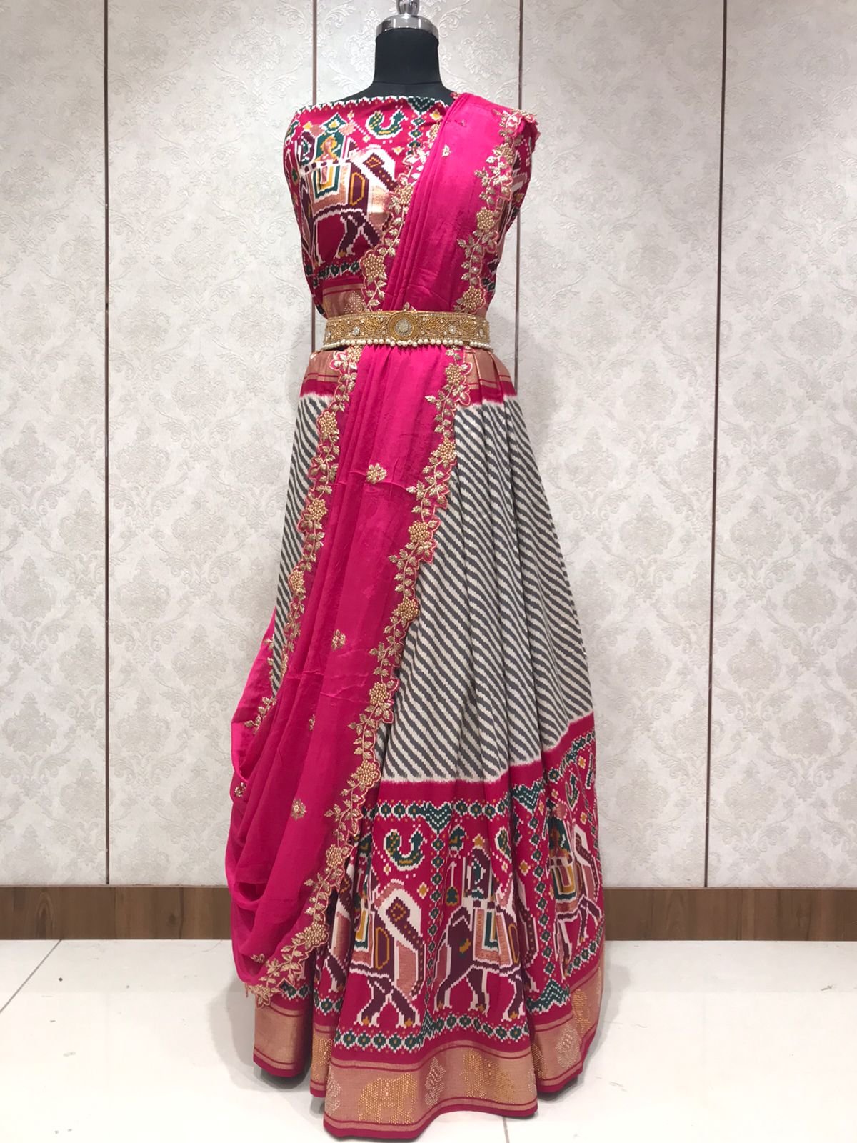 Traditional patola lehanga/silk lehnaga - Saffronfashionindia