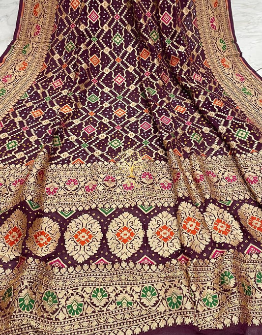 Jinava gorgette dupatta - Saffronfashionindia