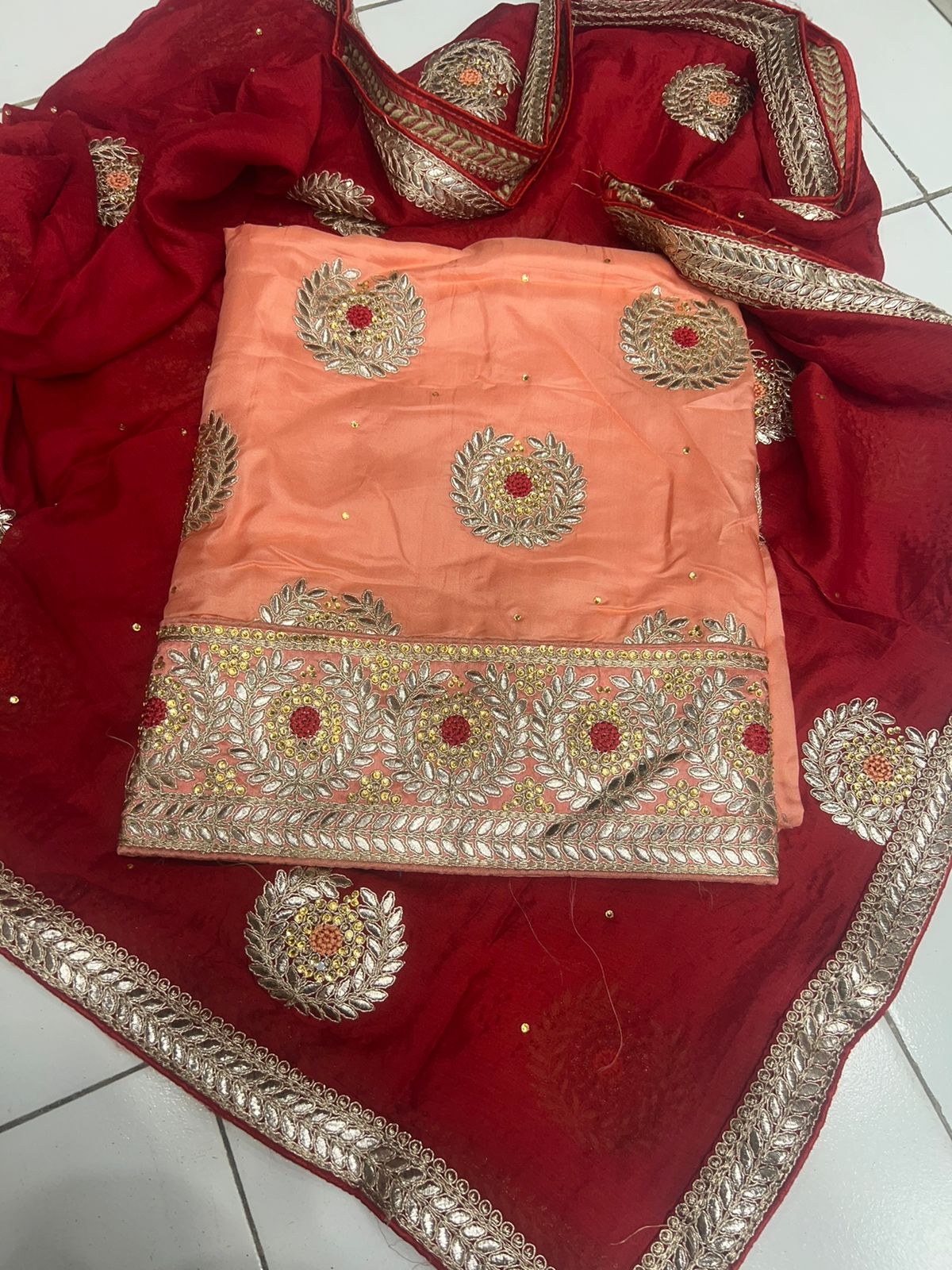 Roshni punjabi silk suit - Saffronfashionindia