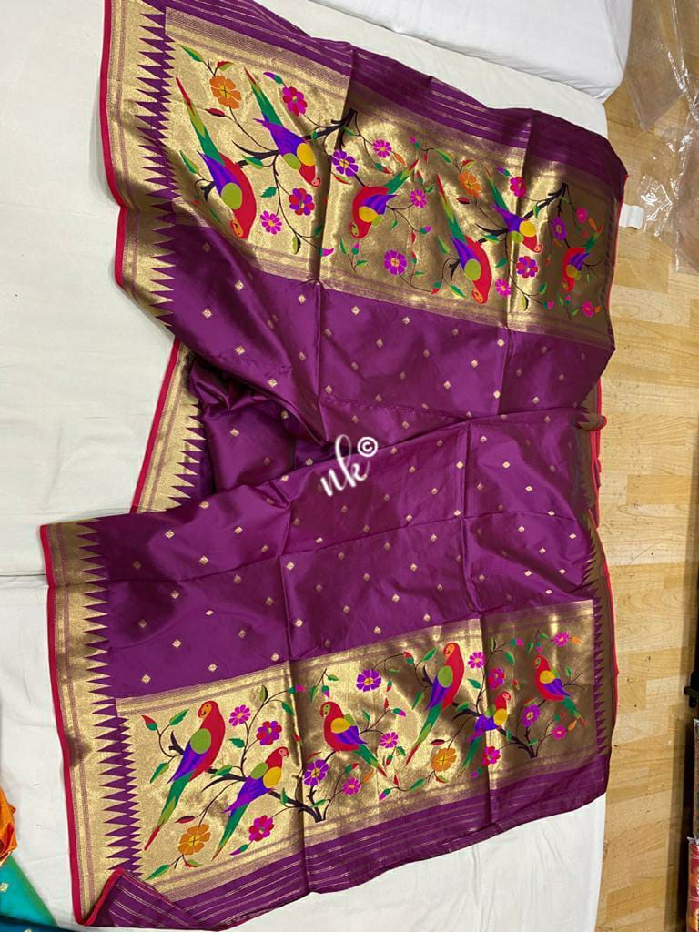 Parrot inspired dupatta - Saffronfashionindia
