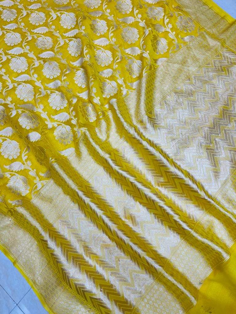 Limia gorgette saree/Indian saree/traditional saree - Saffronfashionindia