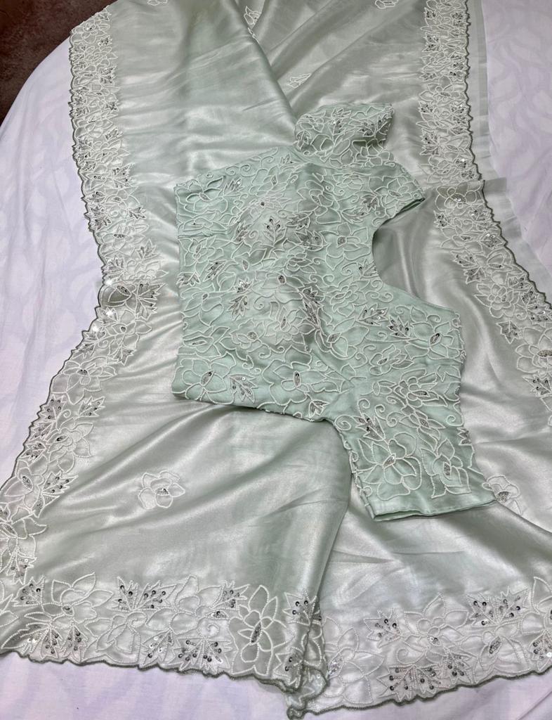Fairly Pearl saree - Saffronfashionindia