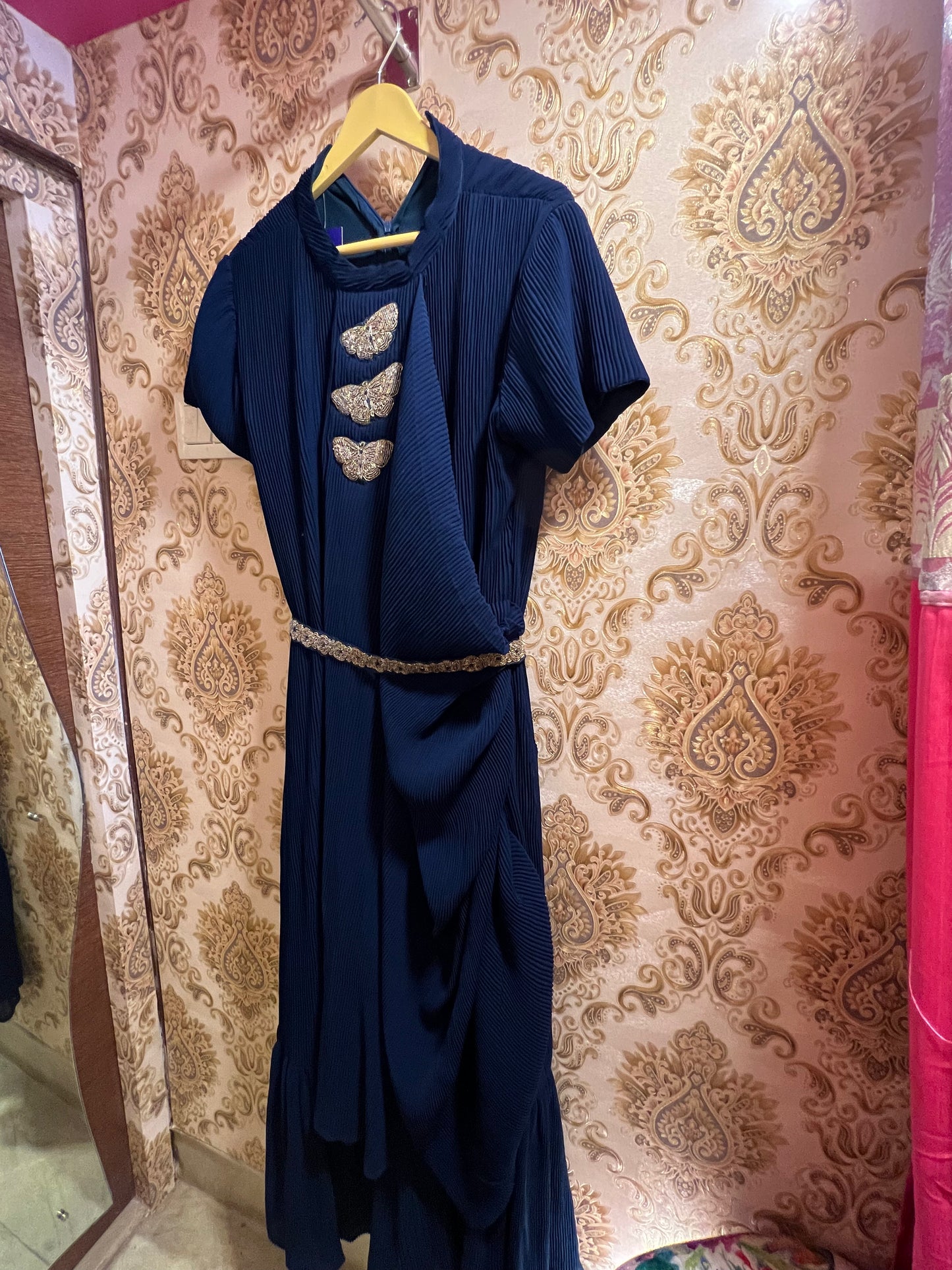 Ninza crepe gown - Saffronfashionindia