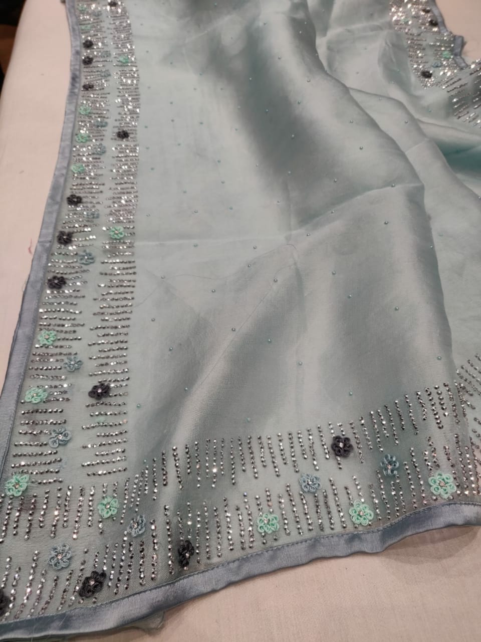 Vami organza saree - Saffronfashionindia