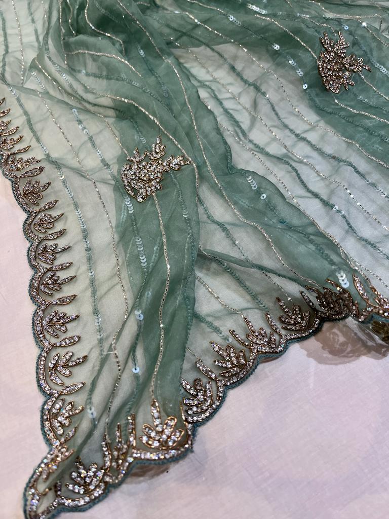 Aisle zarkan saree - Saffronfashionindia