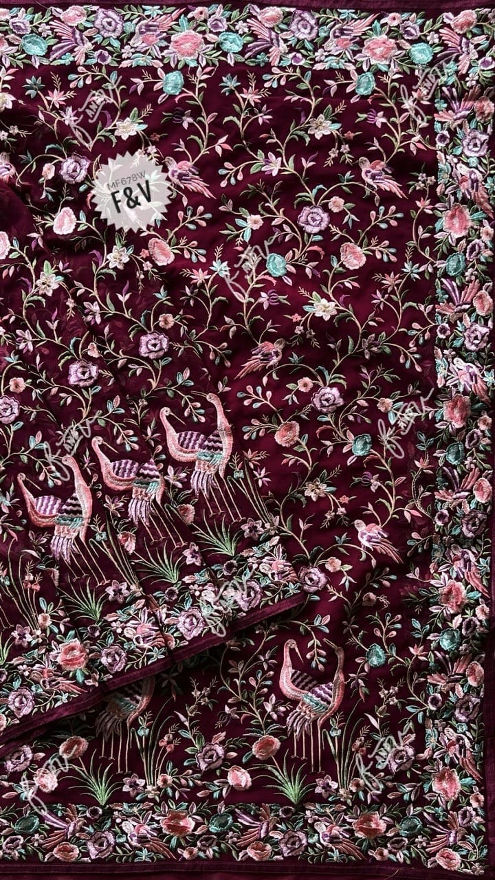 Nashili Parsi inspired saree - Saffronfashionindia