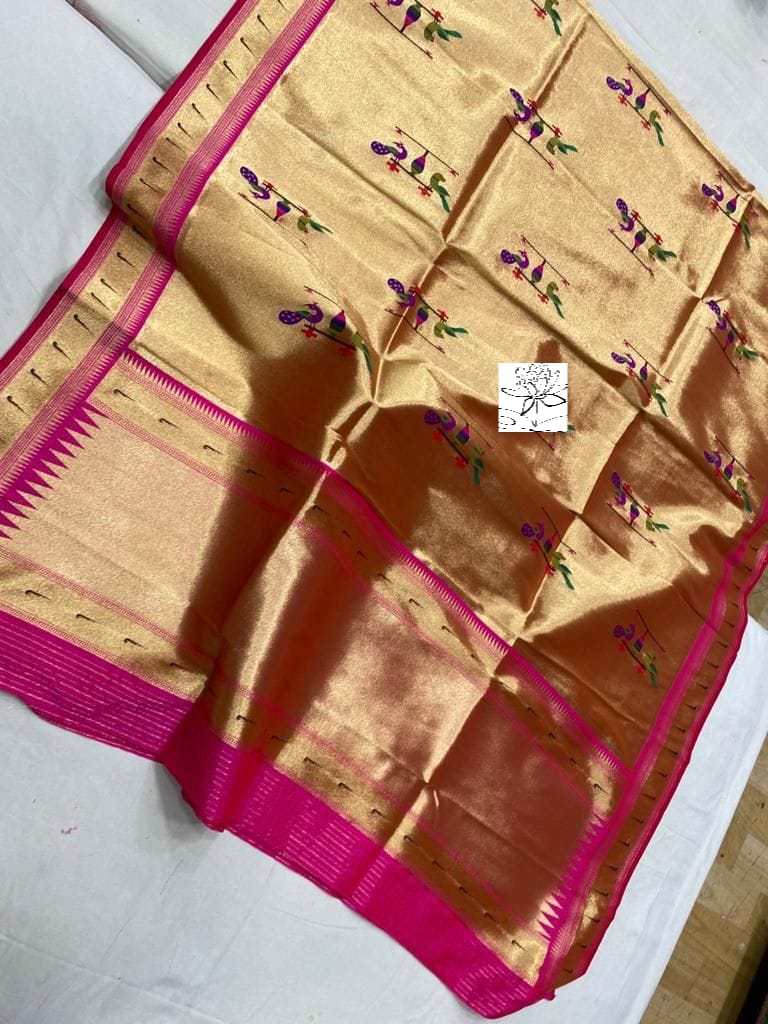 Muniya inspired paithani dupatta - Saffronfashionindia