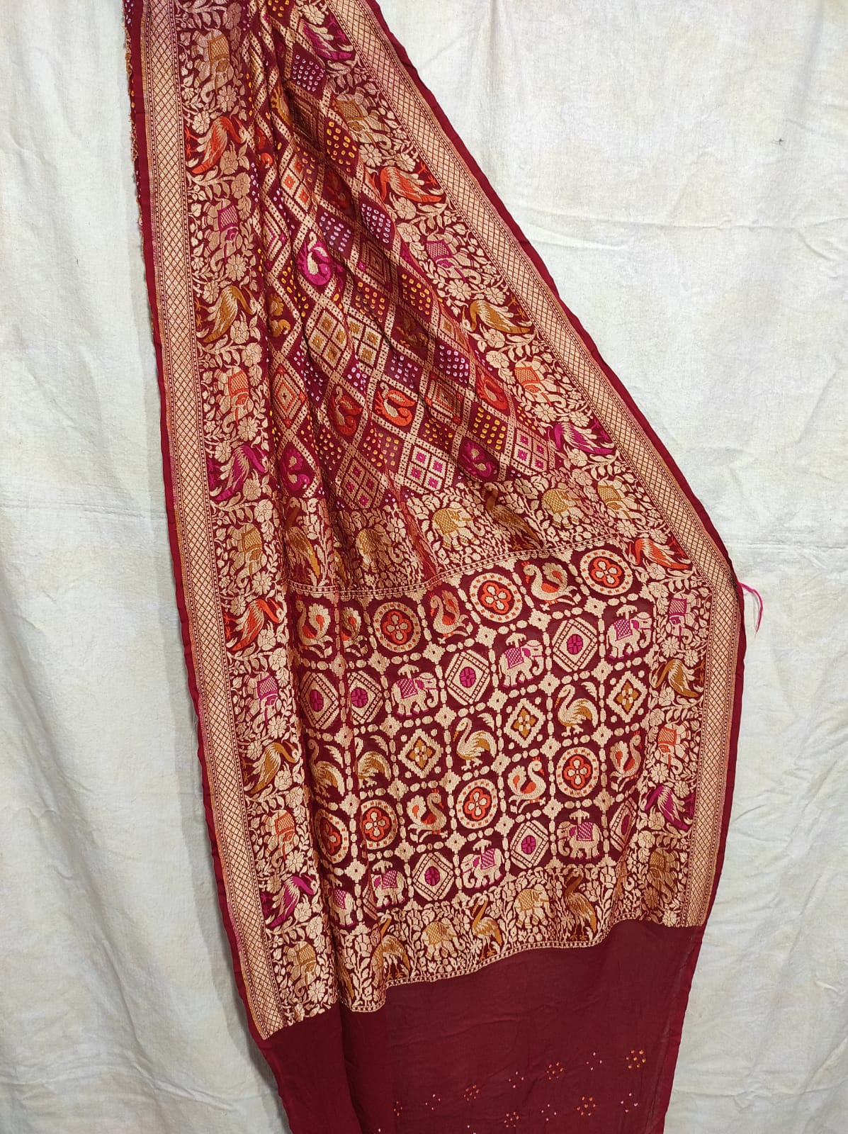 Humnava bandhej bandhani saree - Saffronfashionindia