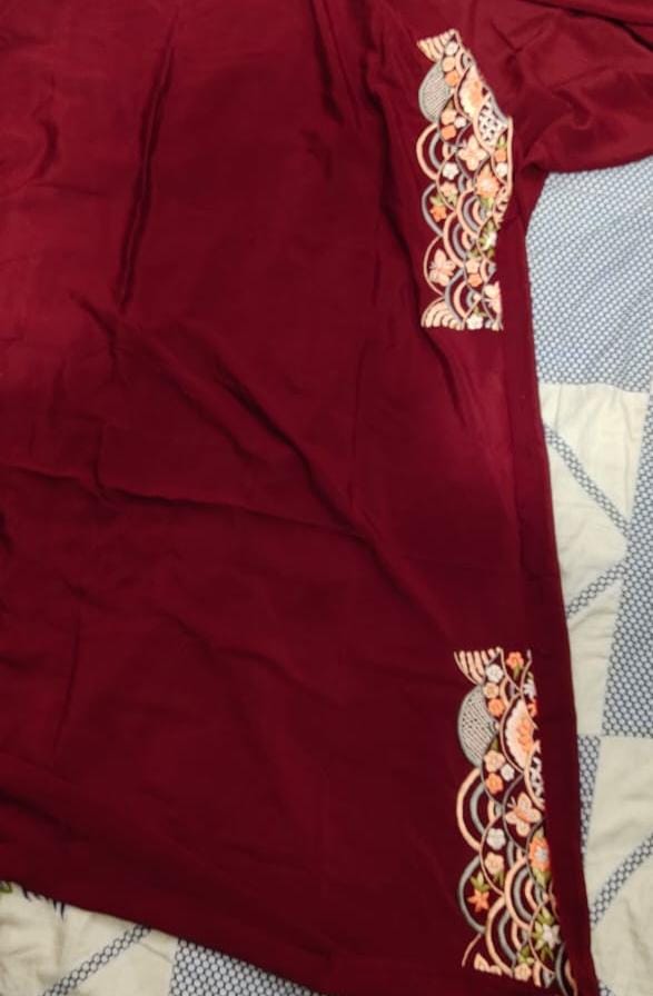 Riman crepe Parsi gara saree SaffronFashion