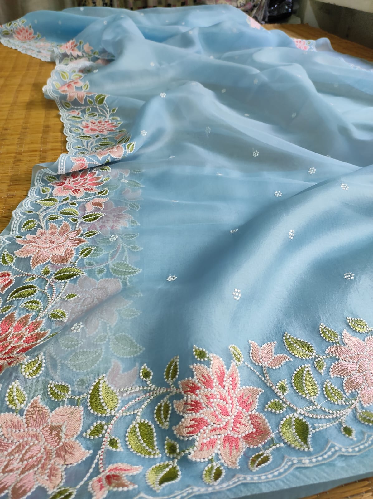 Hanisha organza silk saree - Saffronfashionindia