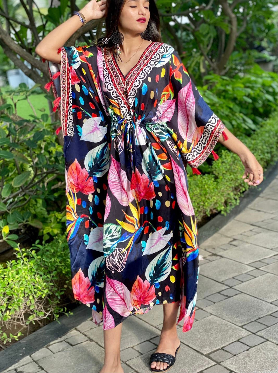 Boehmeian kaftan - Saffronfashionindia