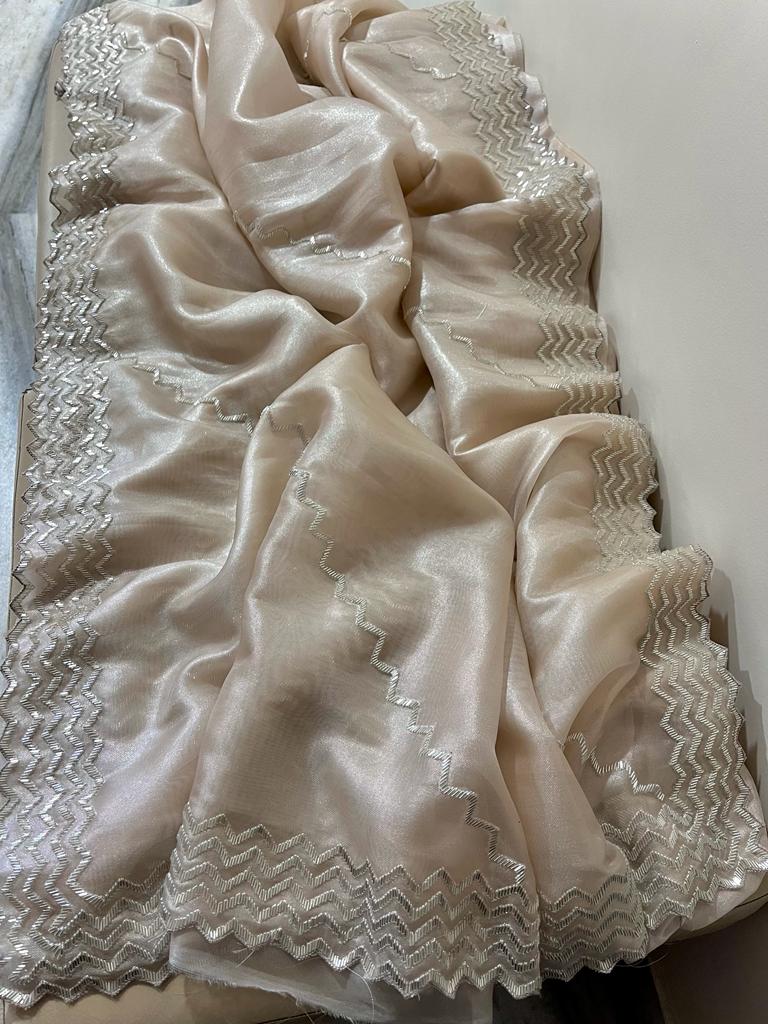 Kinisha tissue partywear saree - Saffronfashionindia