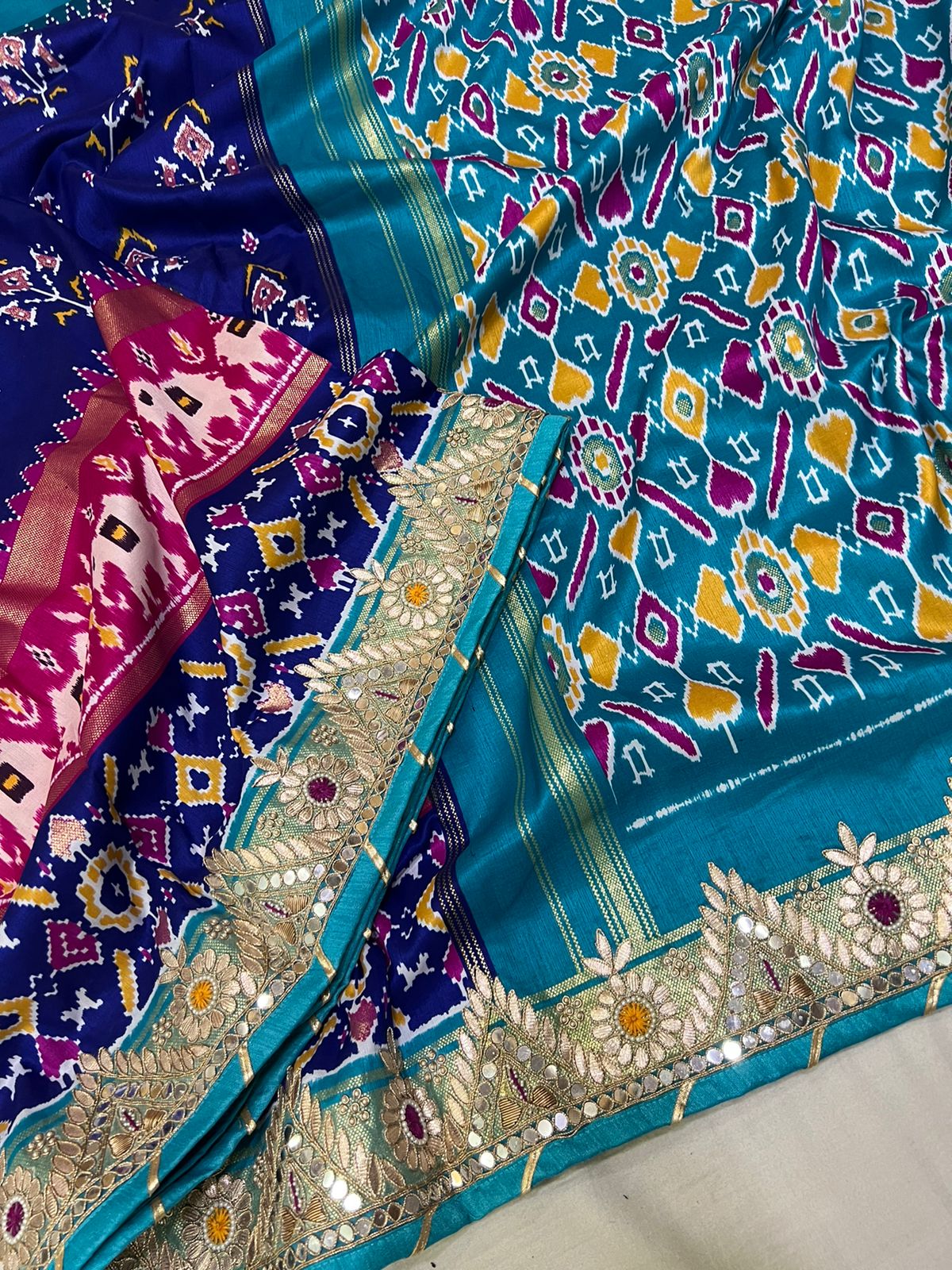Patola gottapatti reception saree - Saffronfashionindia