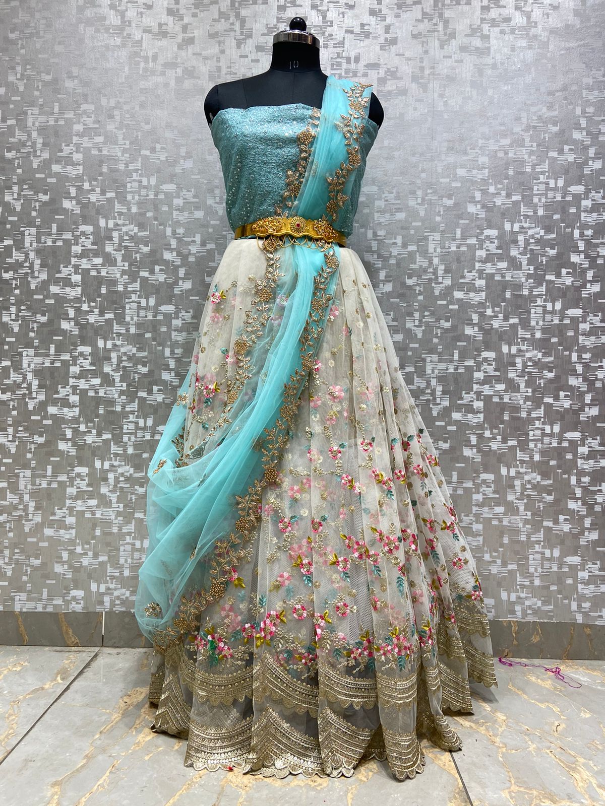 Nivika Embroidered Lehenga - Saffronfashionindia