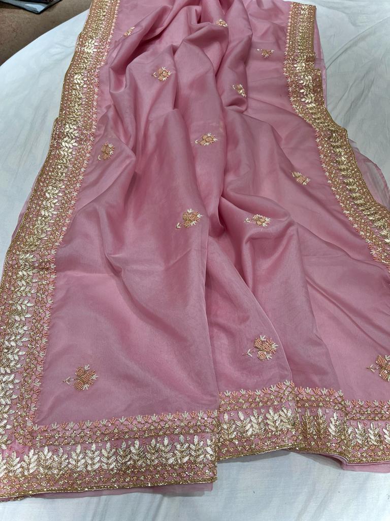 Rivaaz gottapatti saree/Pearl saree - Saffronfashionindia