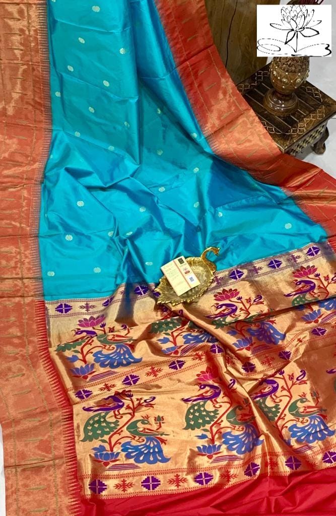 Danish Paithani inspired saree - Saffronfashionindia