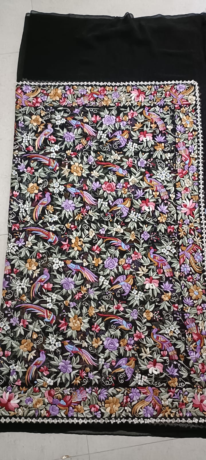 Sangmarmar Parsi gara dupatta - Saffronfashionindia