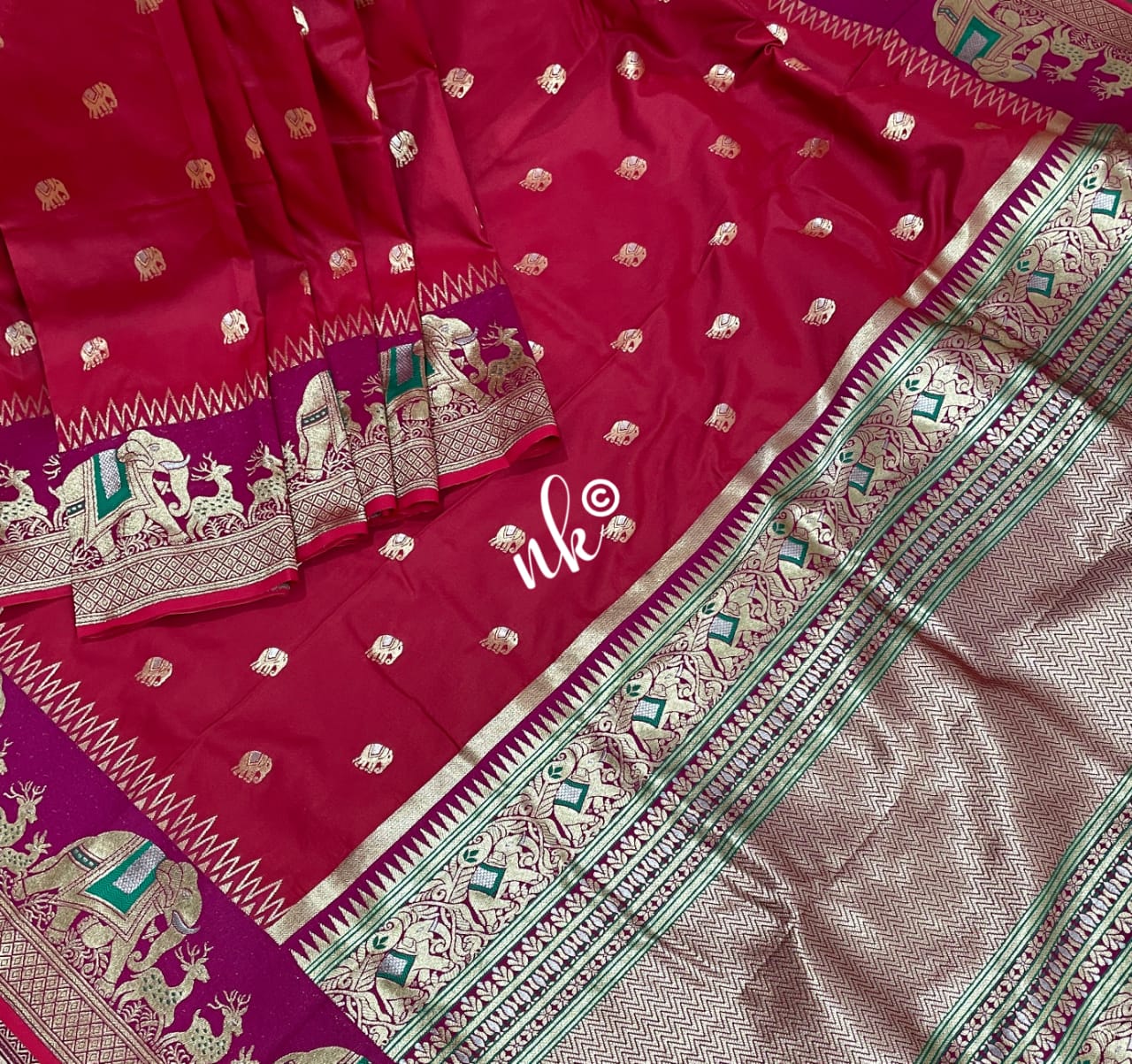 Gadwal banarsi saree - Saffronfashionindia