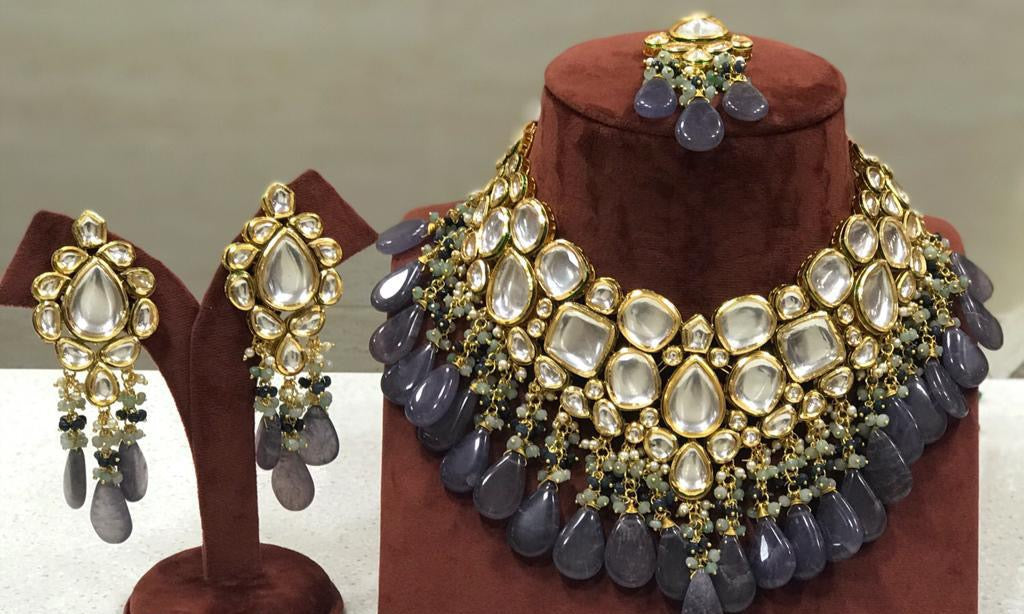 Kundan choker set - Saffronfashionindia