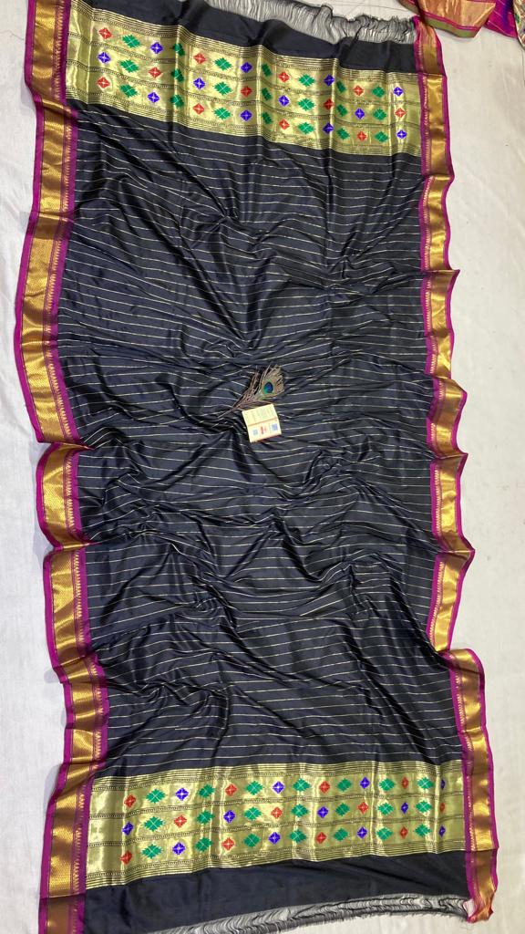 Silk traditional Paithani dupatta - Saffronfashionindia