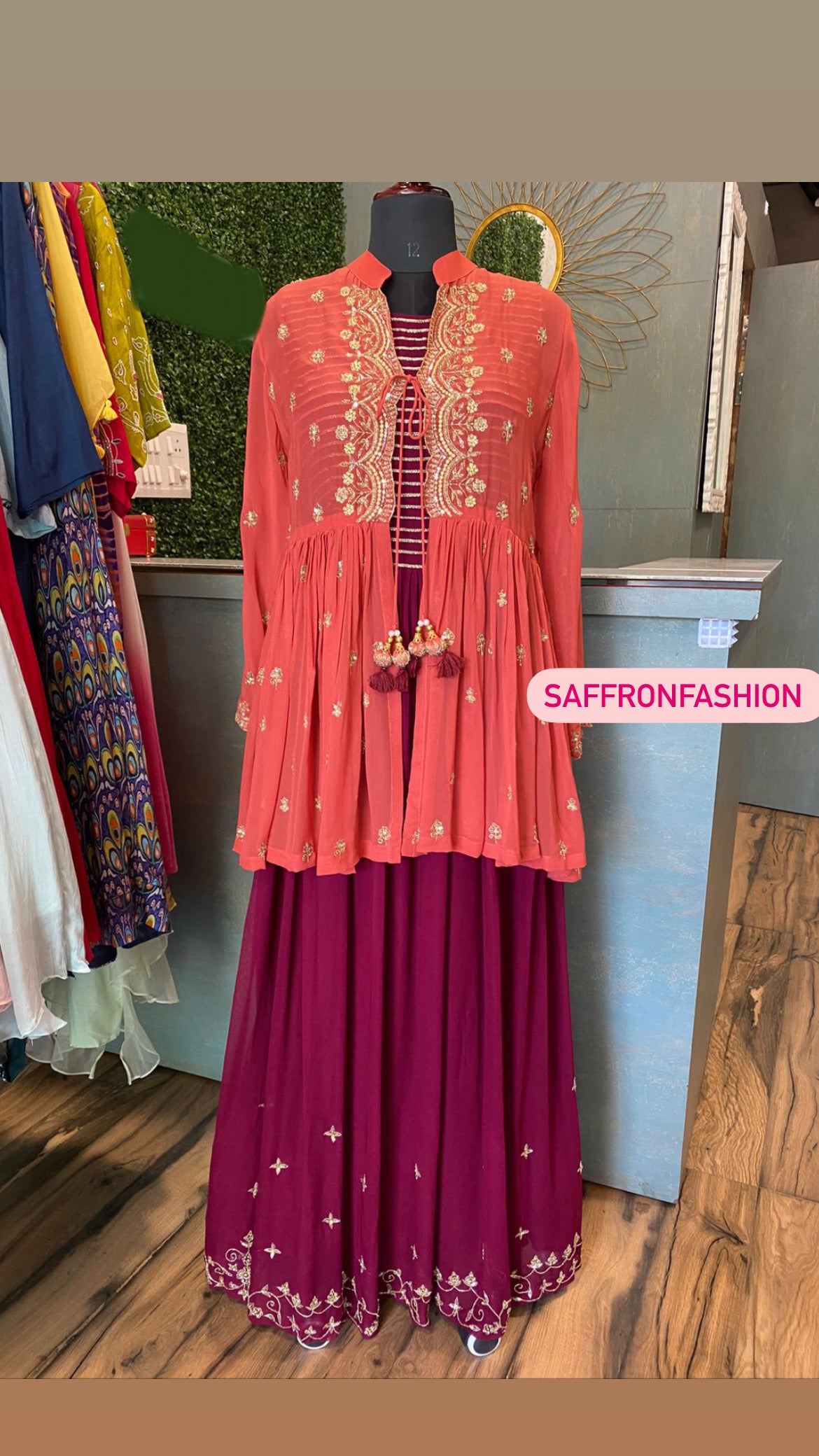 Reiki long dress - Saffronfashionindia