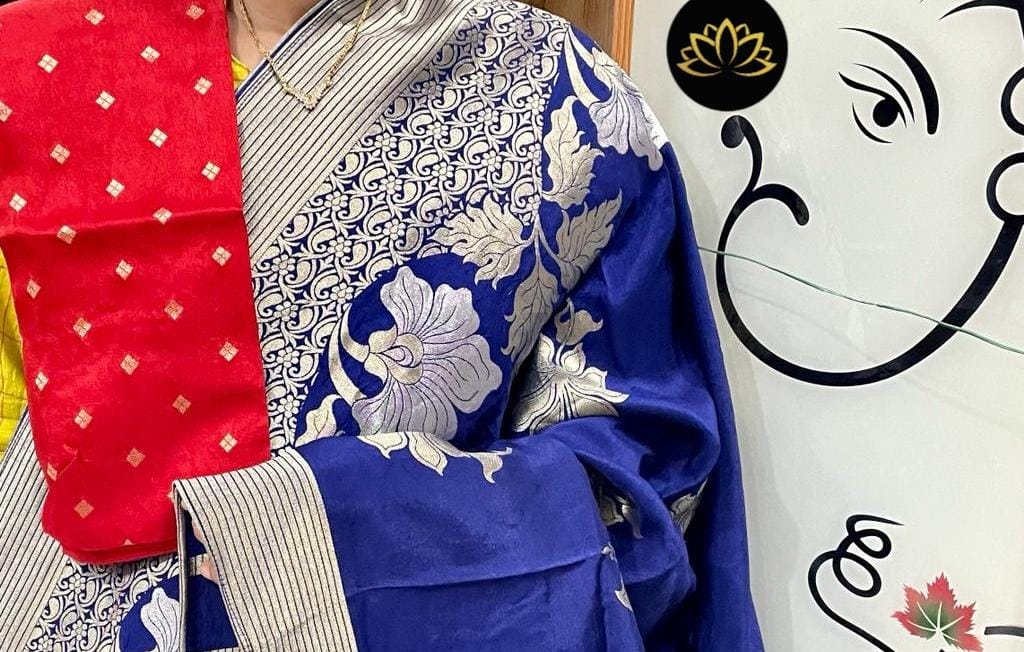 Gulshan moonga saree - Saffronfashionindia