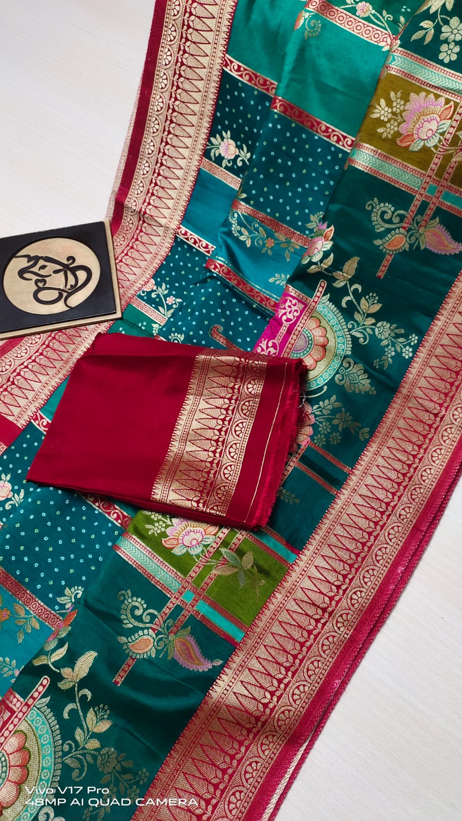 Timara Moonga Banarsi saree - Saffronfashionindia