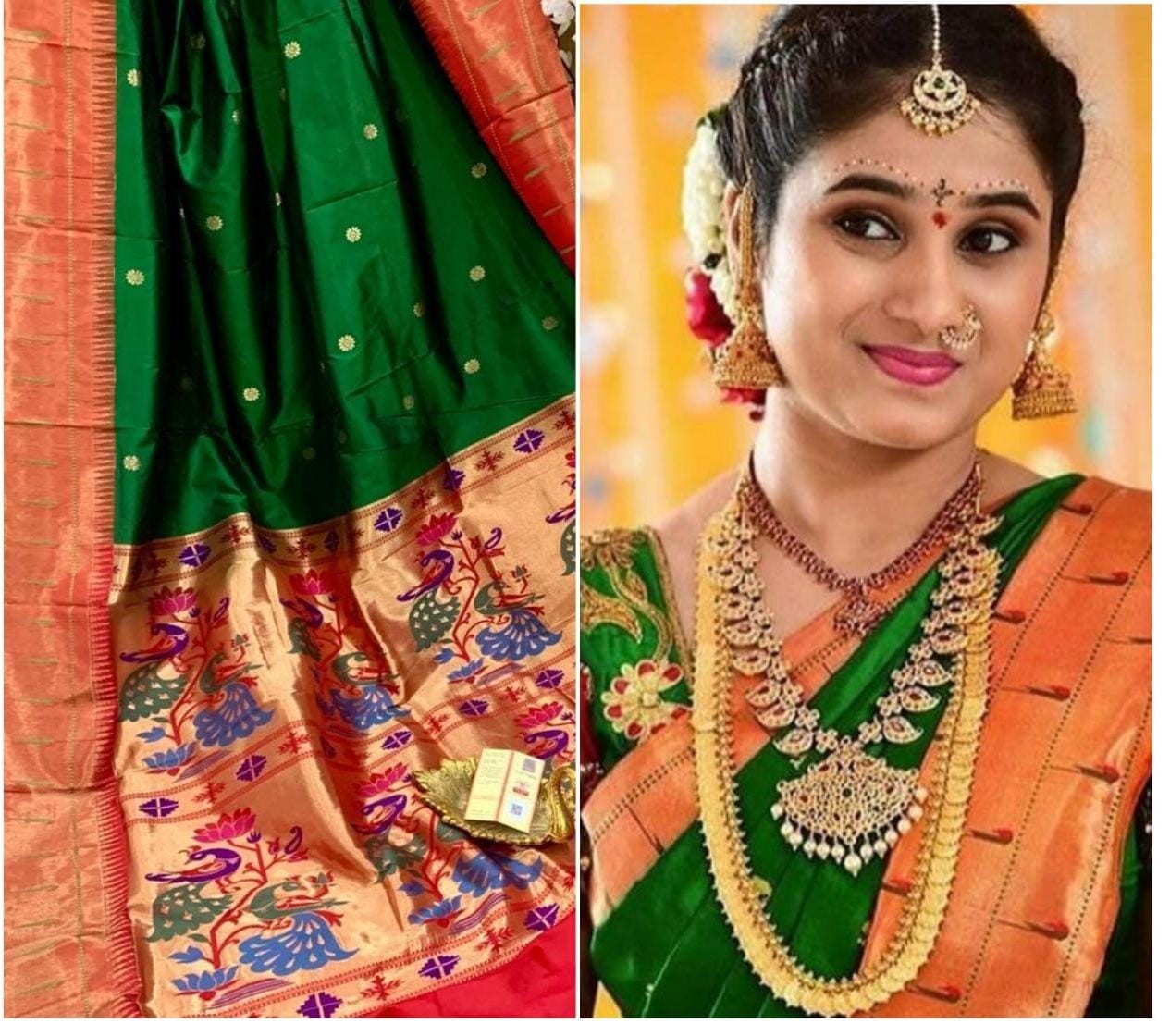 Danish Paithani inspired saree - Saffronfashionindia