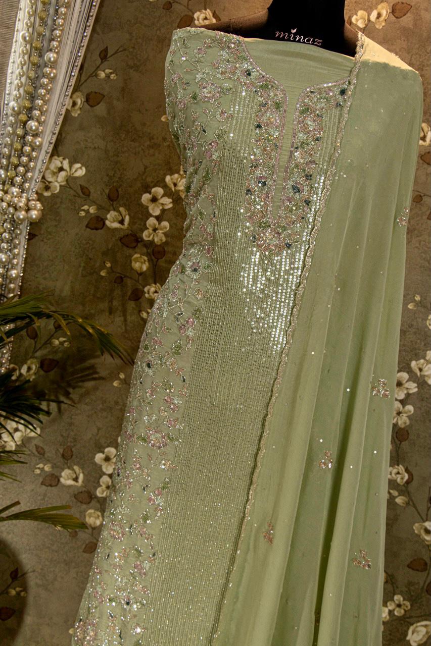 Silk tissue shimmer dress - Saffronfashionindia