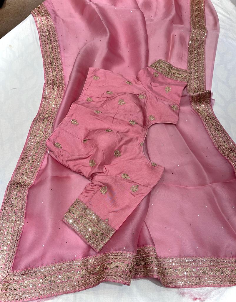 Fenicia saree/organza saree - Saffronfashionindia