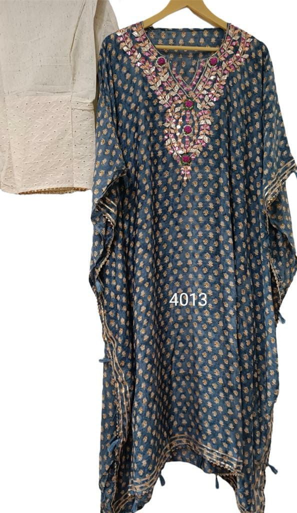 Dilbara kaftan set - Saffronfashionindia