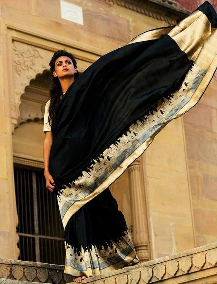 Gangaghat Katan silk saree - Saffronfashionindia