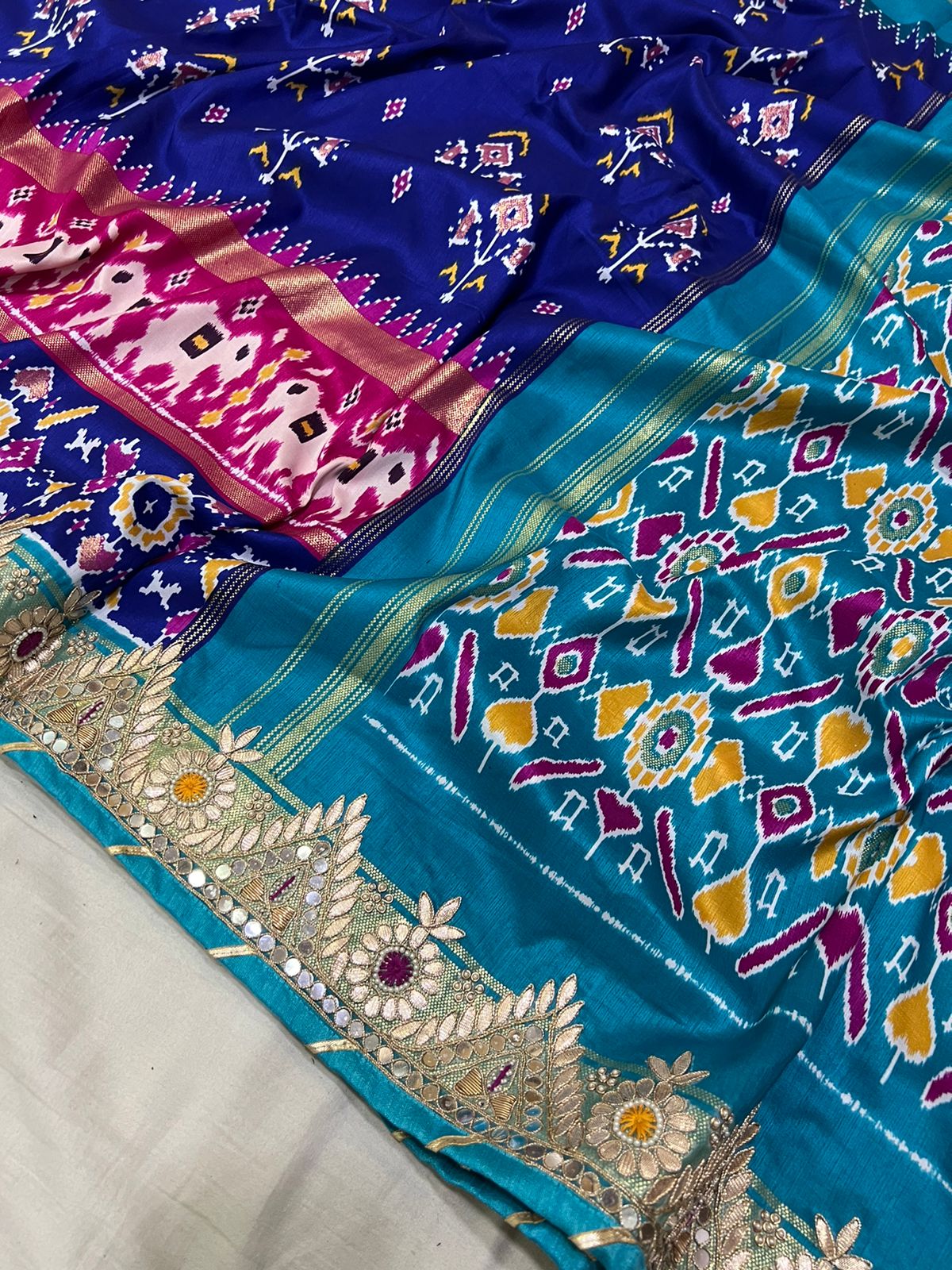 Patola gottapatti reception saree - Saffronfashionindia