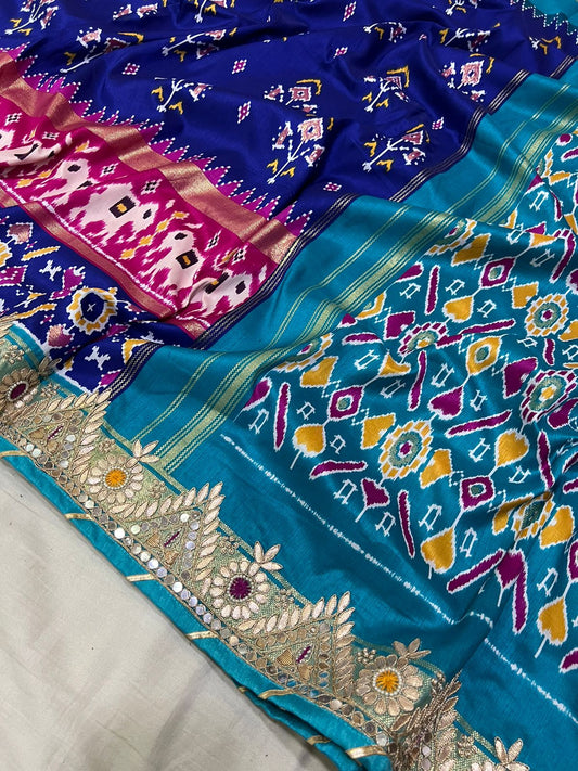 Patola gottapatti reception saree - Saffronfashionindia