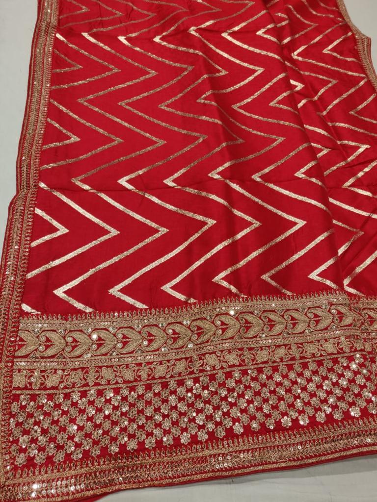 Striped inspired silk saree/casual sari - Saffronfashionindia