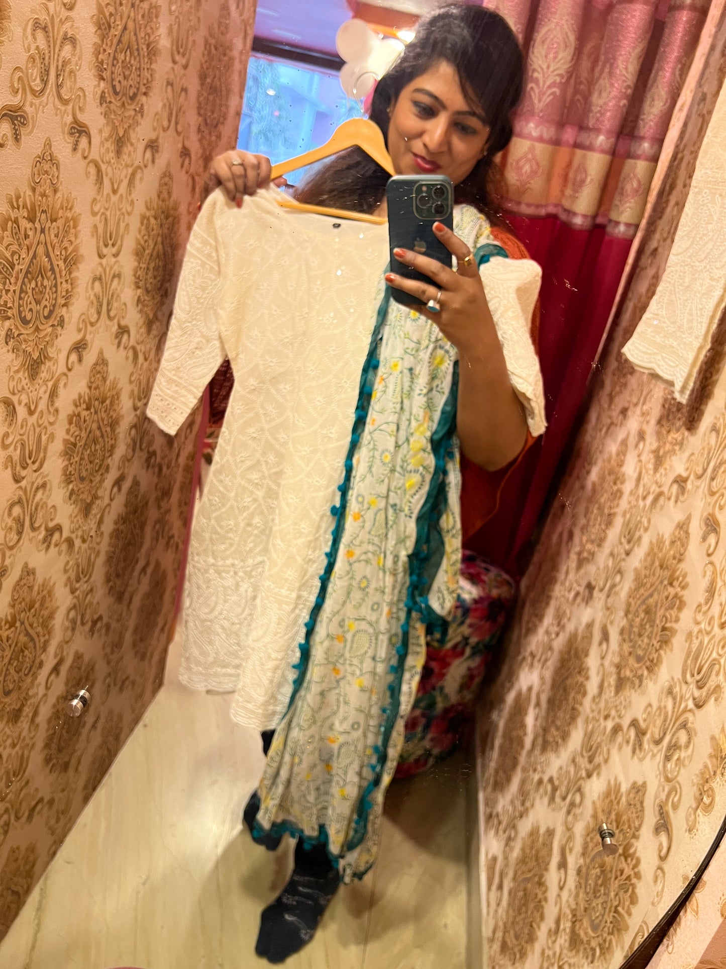 Chikankari Kurti set - Saffronfashionindia