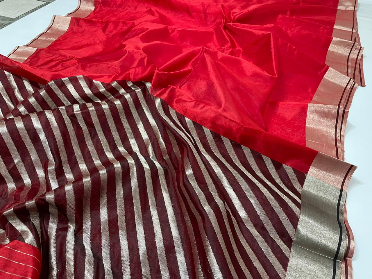 Radhe Chanderi saree - Saffronfashionindia