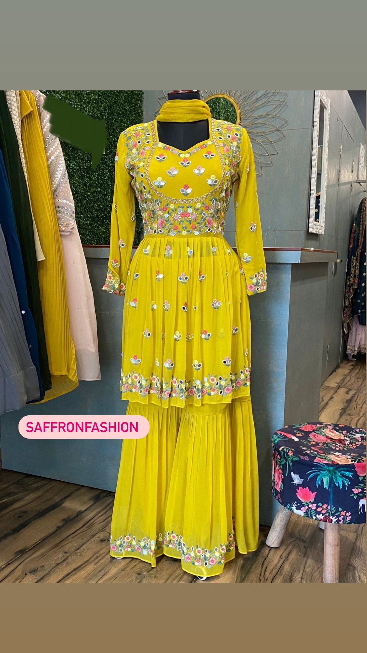 Saubahar peplum kurta dress - Saffronfashionindia