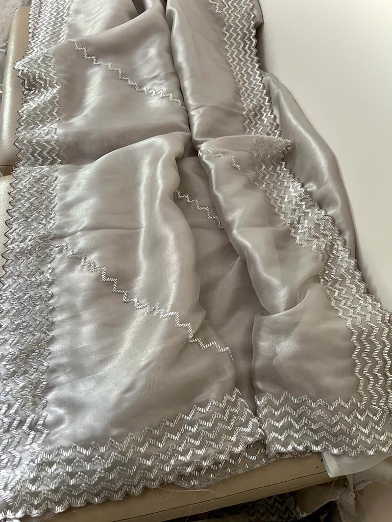 Kinisha tissue partywear saree - Saffronfashionindia